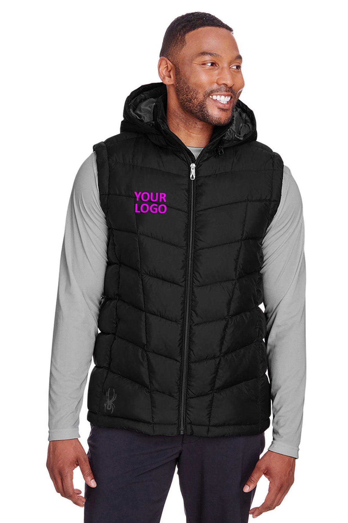 Spyder Black S16642 business logo jackets