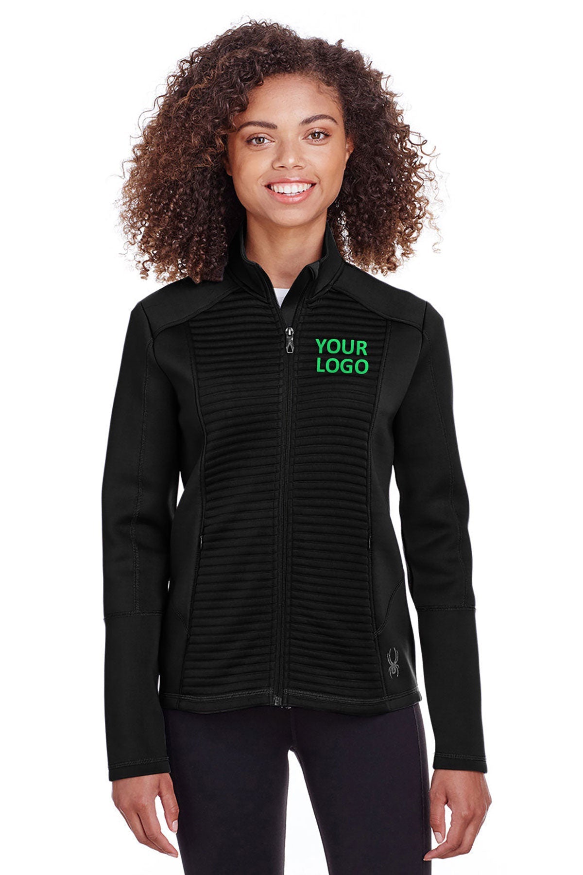 Spyder Black S16522 company embroidered jackets