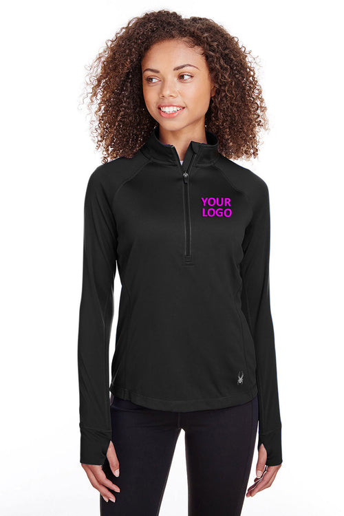 Spyder Freestyle Half-Zip Pullover, Black [PBLA Surveying INC]