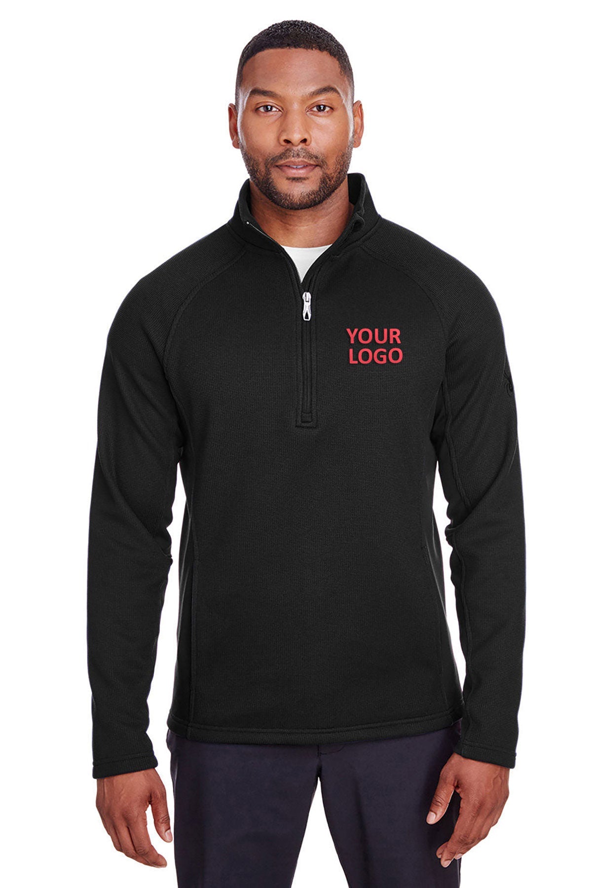 Spyder Black/ Black S16561 custom dri fit sweatshirts