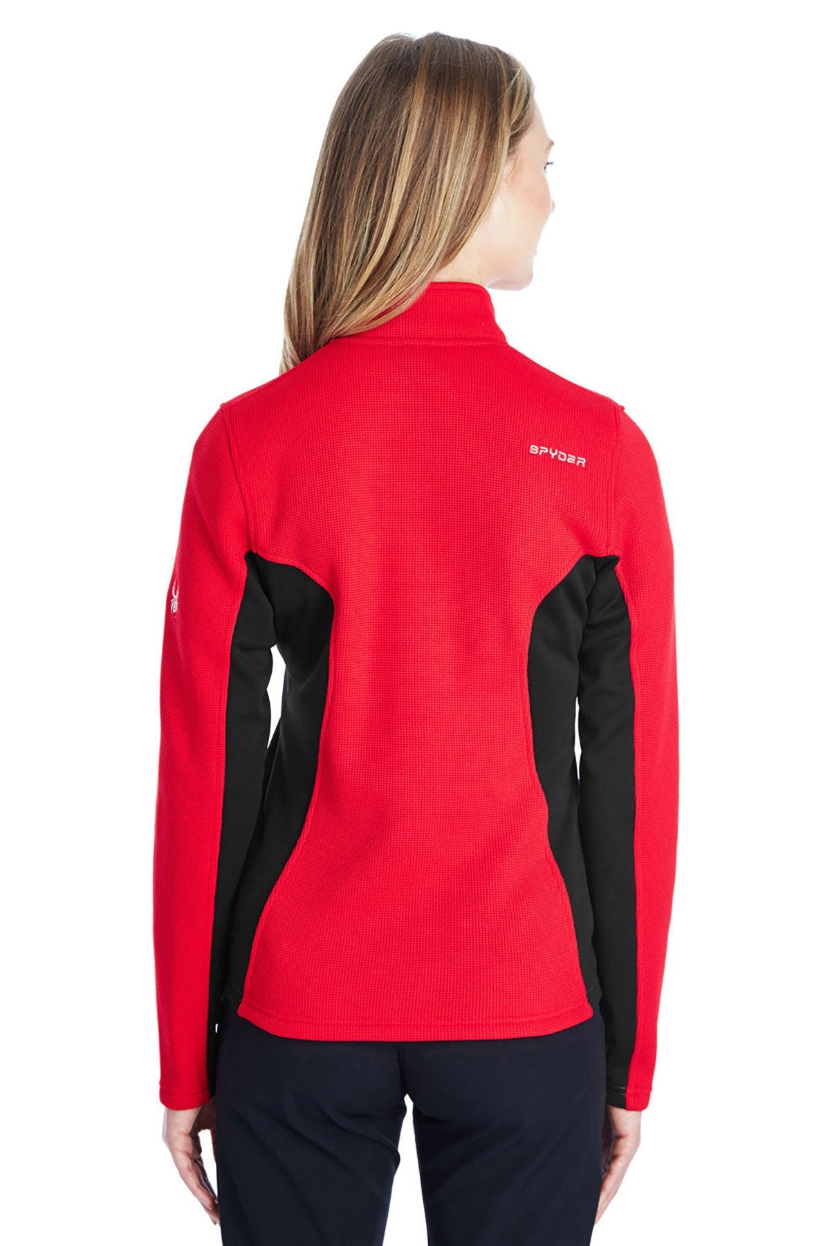 Branded Spyder Ladies Constant Full Zip Sweater Red/Black/Wht