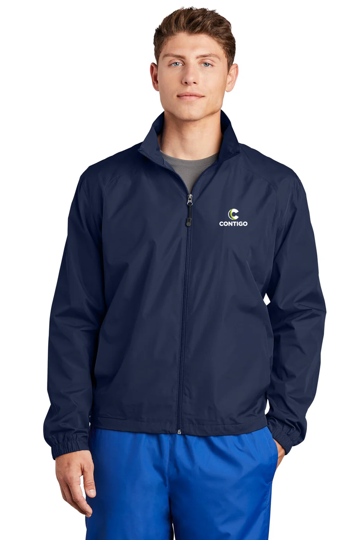 Sport-Tek Full-Zip Wind Jacket, True Navy [Contigo Real Estate]