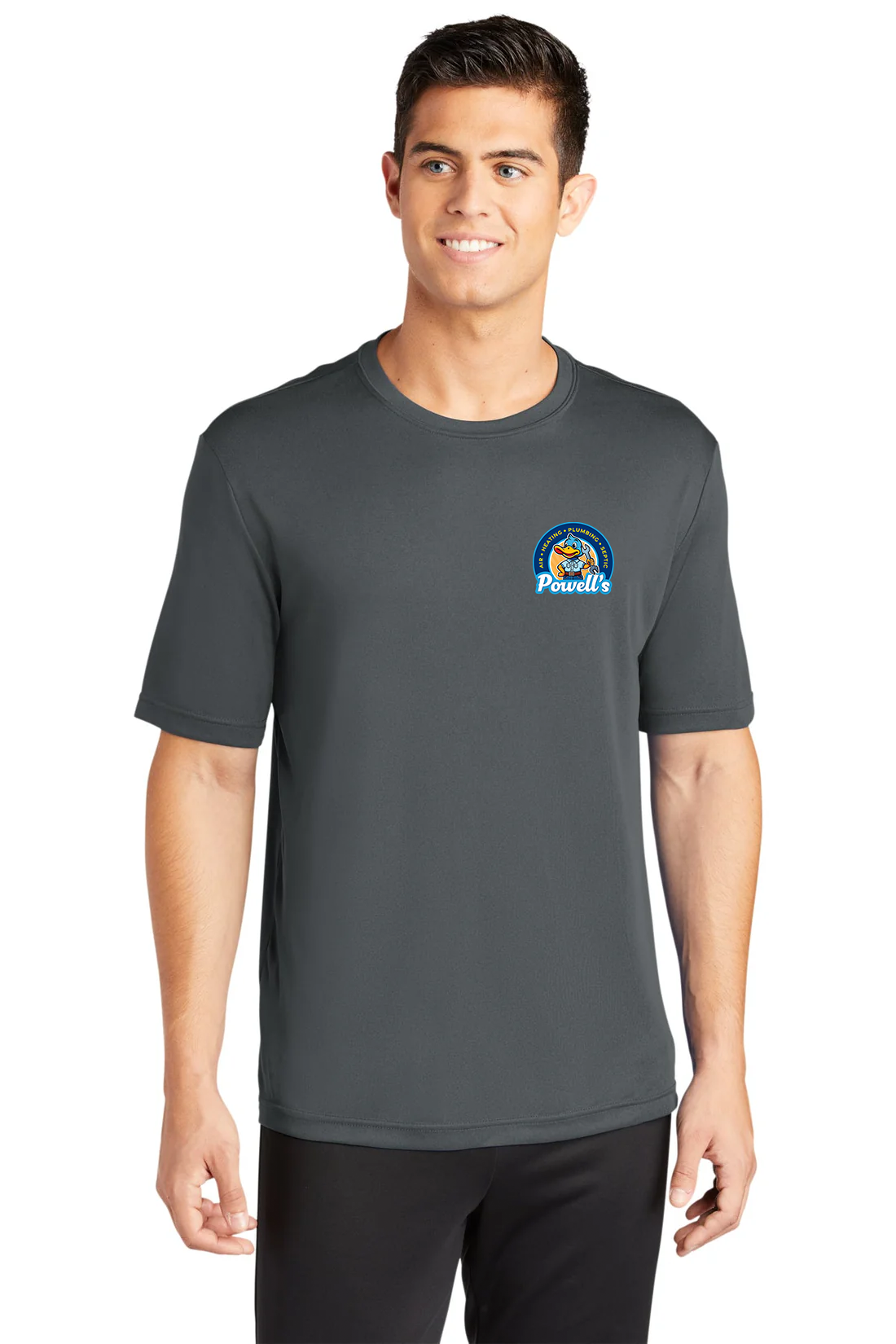 Sport-Tek PosiCharge Competitor Tee, Iron Grey [Powell's Plumbing LLC]