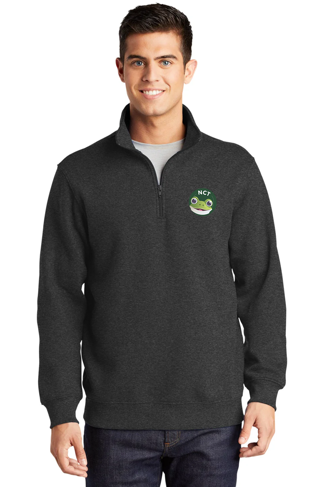 Sport-Tek Tall 1/4-Zip Sweatshirt, Graphite Heather [NCT]