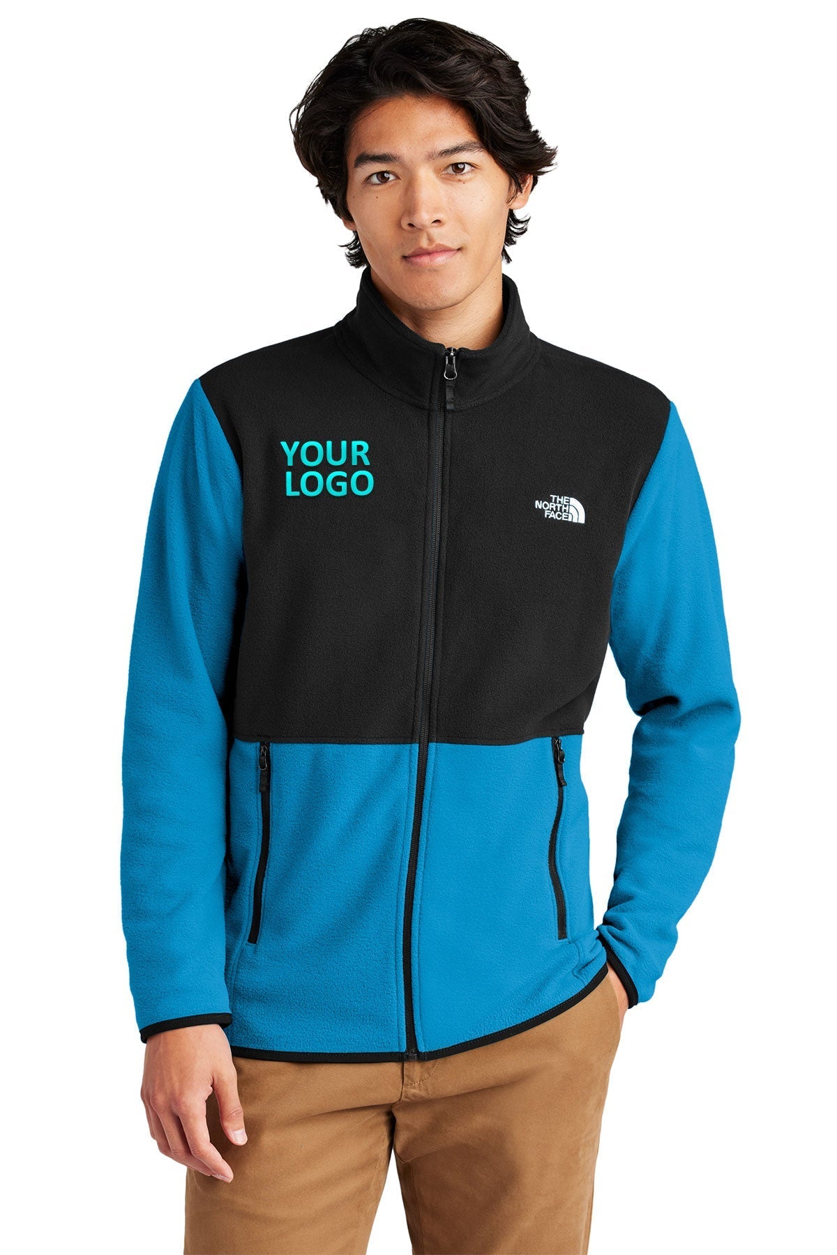 The North Face Glacier Custom Fleece Jackets, Hero Blue [Saffire LLC]