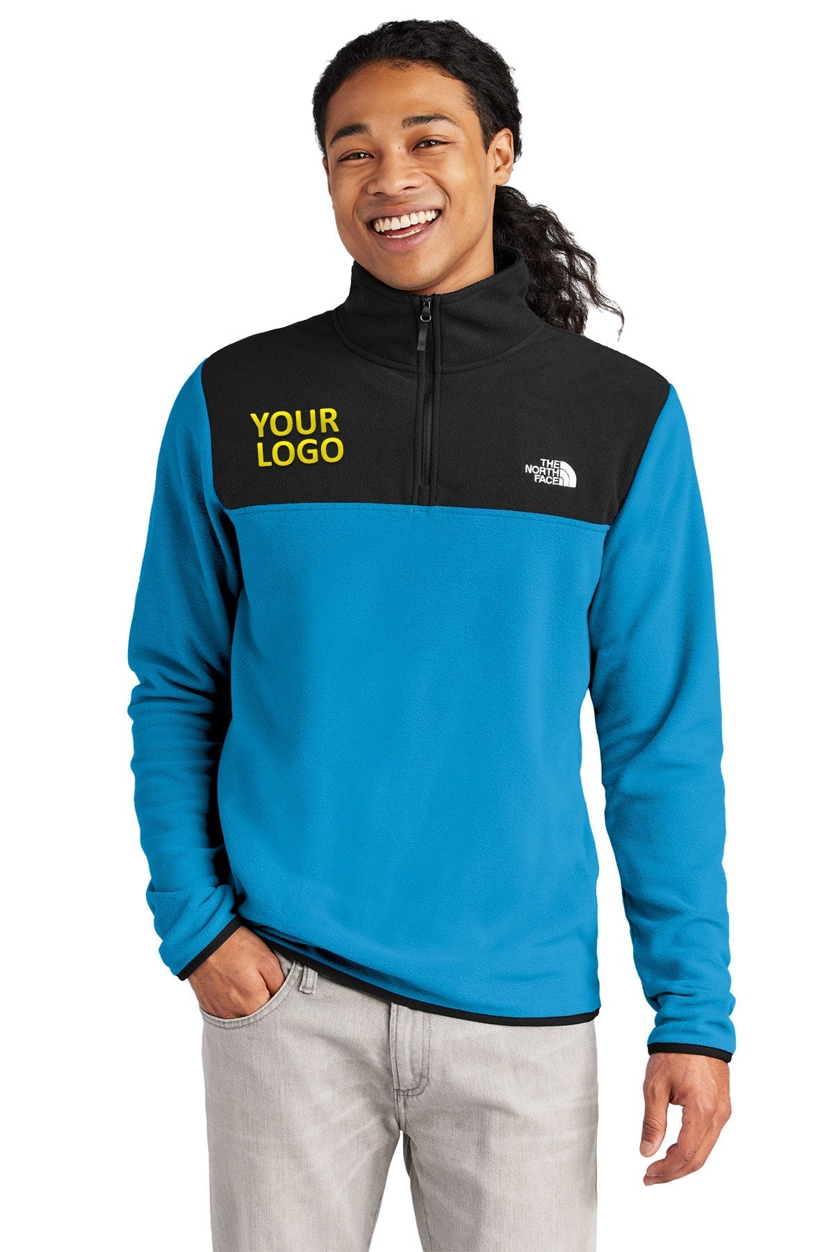 The North Face Glacier Custom Fleece 1/4 Zips, Hero Blue [Saffire LLC]