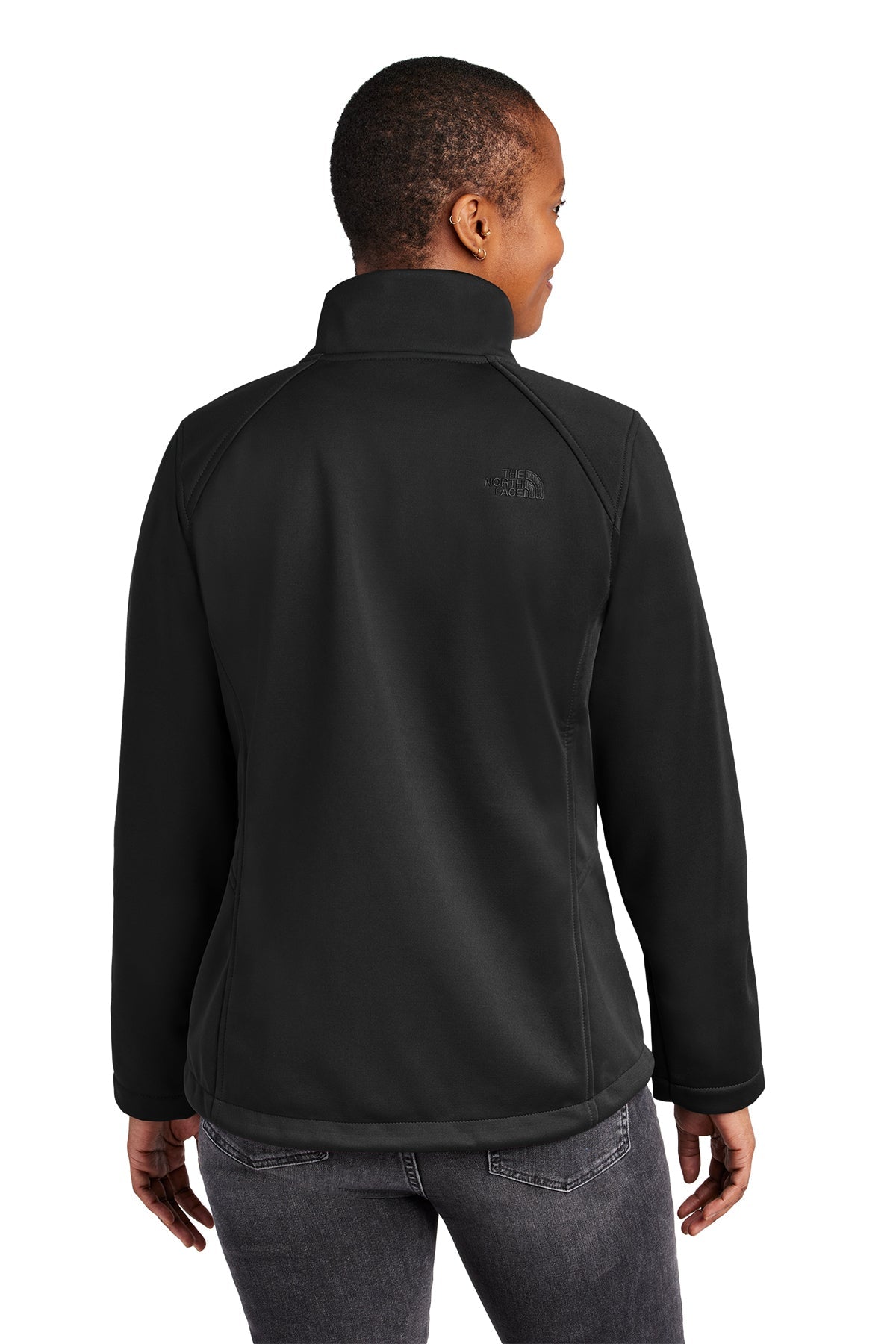 The North Face Ladies Ridgewall Soft Shell Custom Jackets, Black [Harris & Associates]
