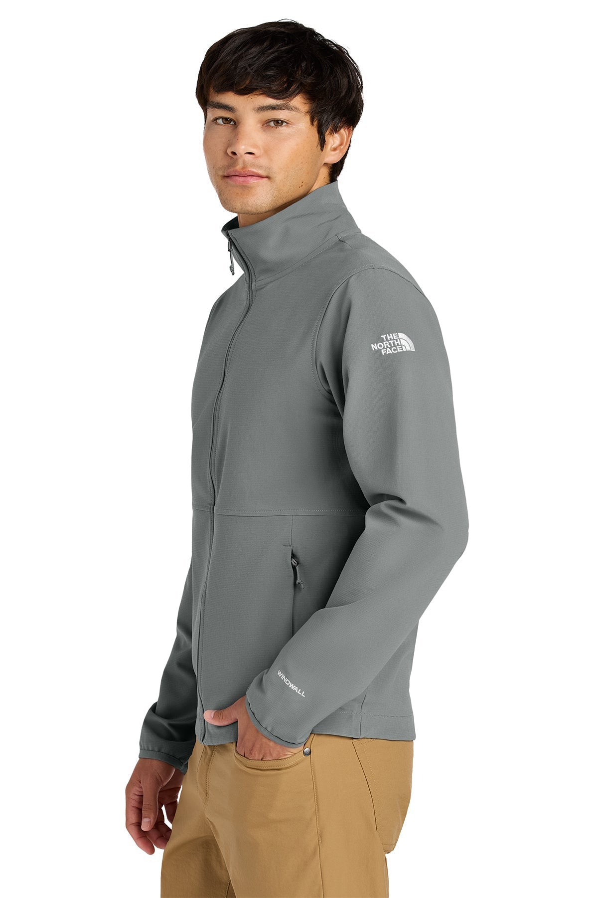 The North Face Edge Stretch Soft Shell Custom Jackets, Smoked Pearl Grey [Islamic Center of Frisco]