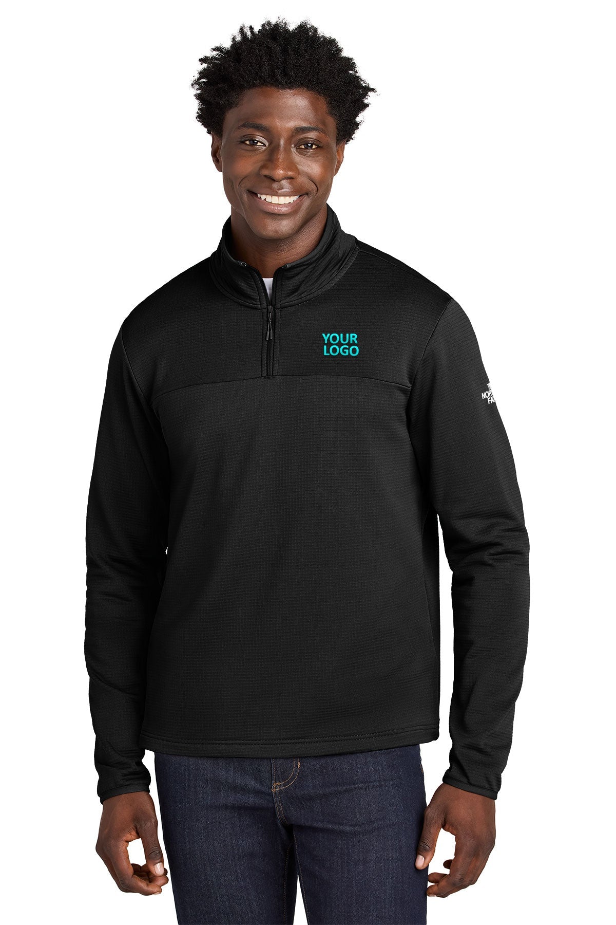 The North Face Aim 1/4-Zip Custom Fleeces, TNF Black