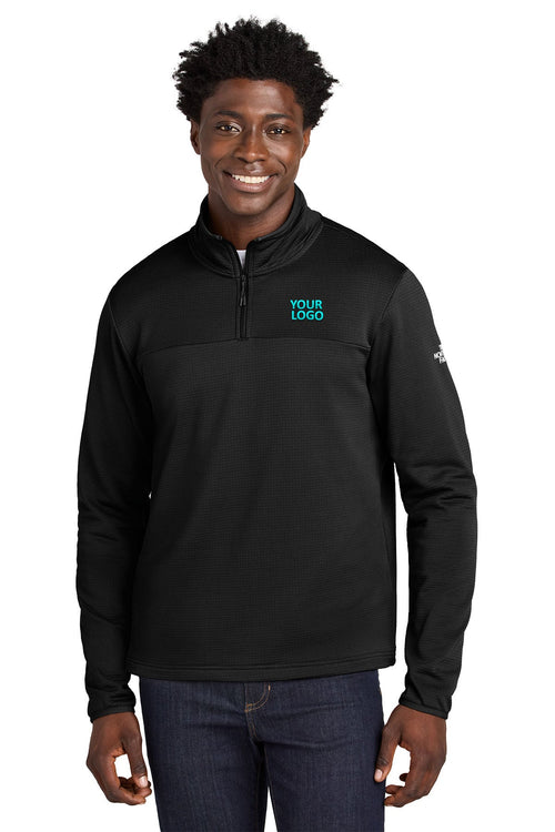 The North Face Aim Full-Zip Fleece Custom Jackets, TNF Black