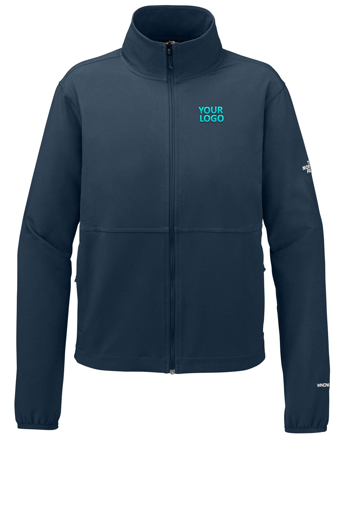 The North Face Womens Edge Stretch Soft Shell Custom Jackets, Summit Navy [Altius Mind & Performance]
