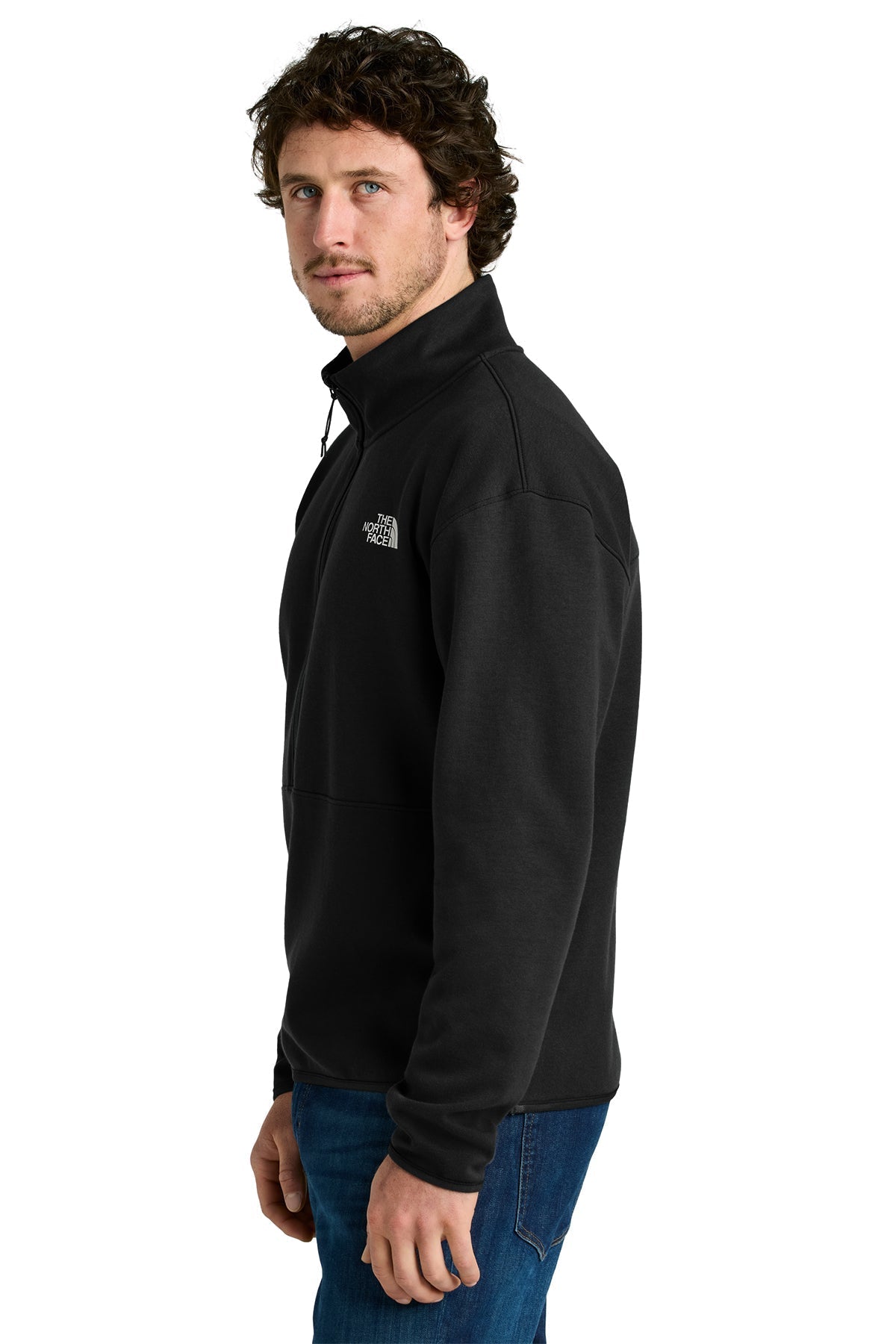 The North Face Double-Knit 1/2-Zip Custom Fleece, Black [Horizontal Talent]