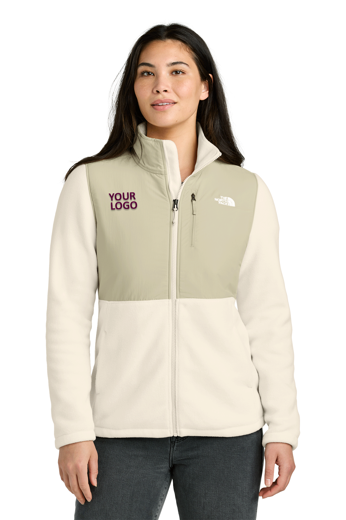 The North Face Womens Highest Peak Full-Zip Fleece Custom Jackets, Gardenia White [maheenkhalid@hotmail.co.uk]