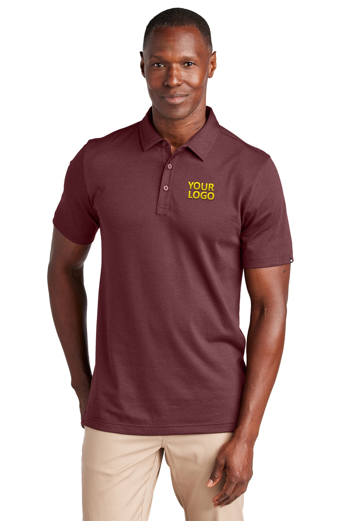 TravisMathew Sunnyvale Customized Polos, Oxblood Heather