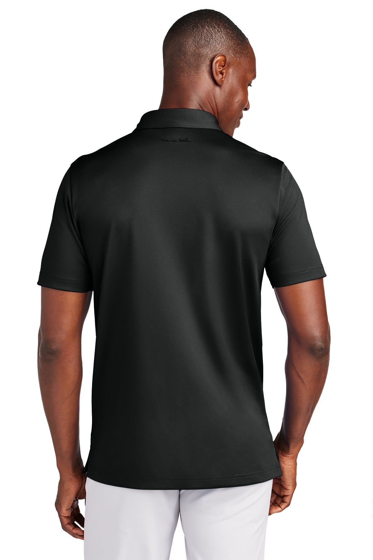 TravisMathew Cabana Solid Customized Polos, Black [Cunningham & Associates, LLC]