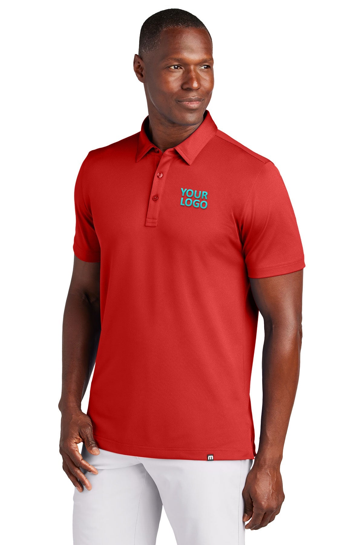 TravisMathew Crimson TM1MAA370 custom logo polo shirts embroidered