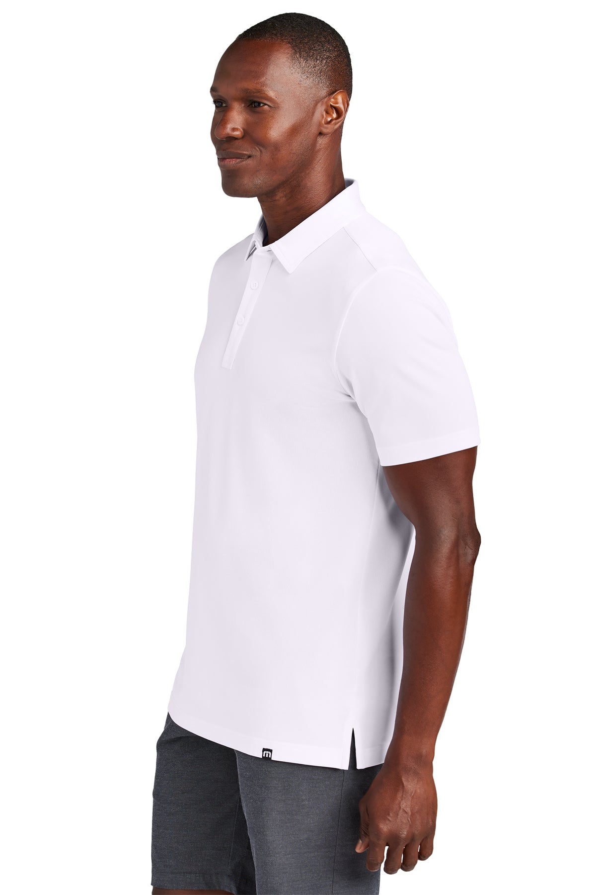 TravisMathew Cabana Solid Customized Polos, White [Real8 Group]