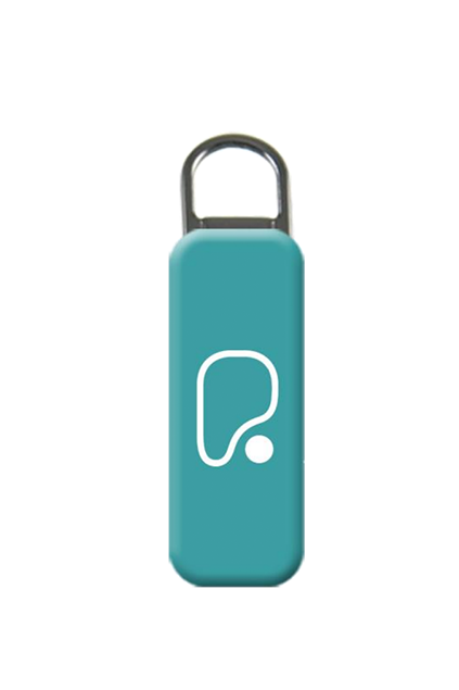 Custom Jacket Zipper, Teal/White [PureGym]