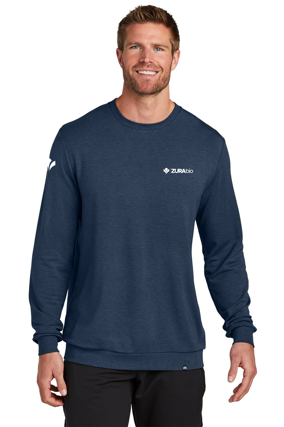 TravisMathew Crew Sweatshirt, Blue Nights Heather [Zura Bio]