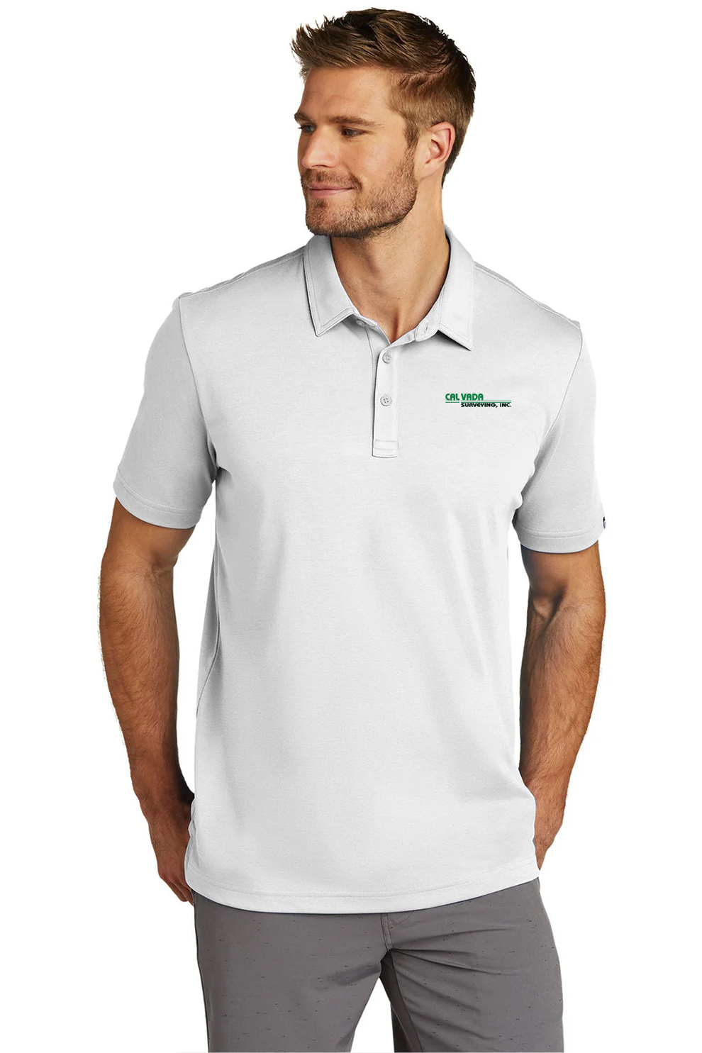 TravisMathew Oceanside Solid Polo, White [Calvada Surveying Inc]