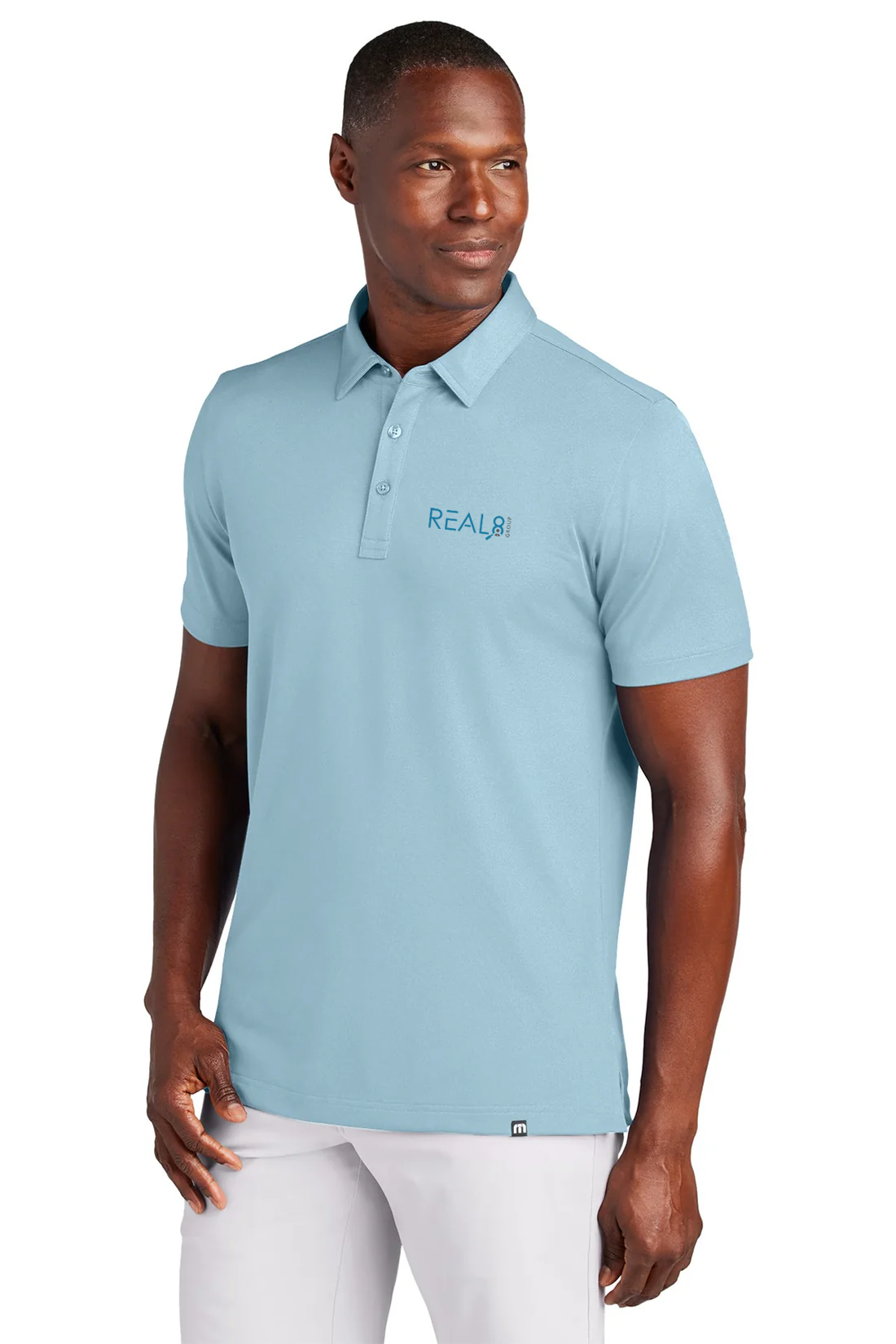 TravisMathew Cabana Solid Polo, Light Denim Blue [Real8 Group]
