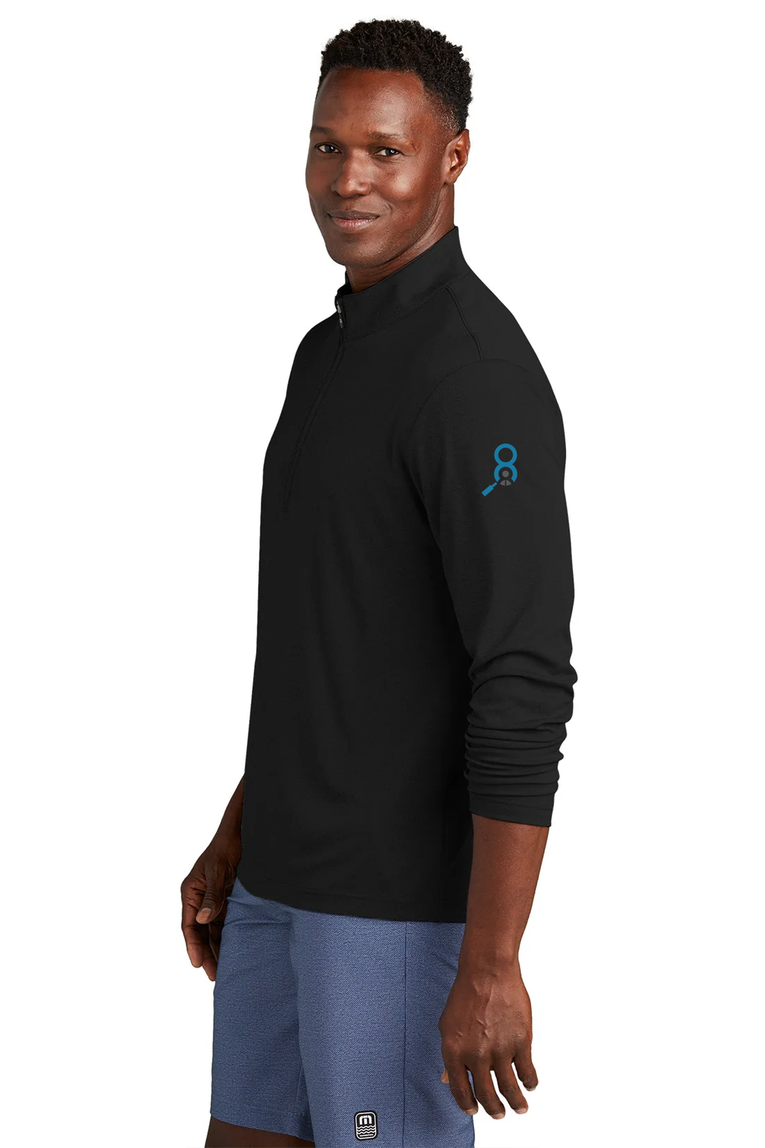 TravisMathew Coto Performance Quarter-Zip, Black [Real8 Group]