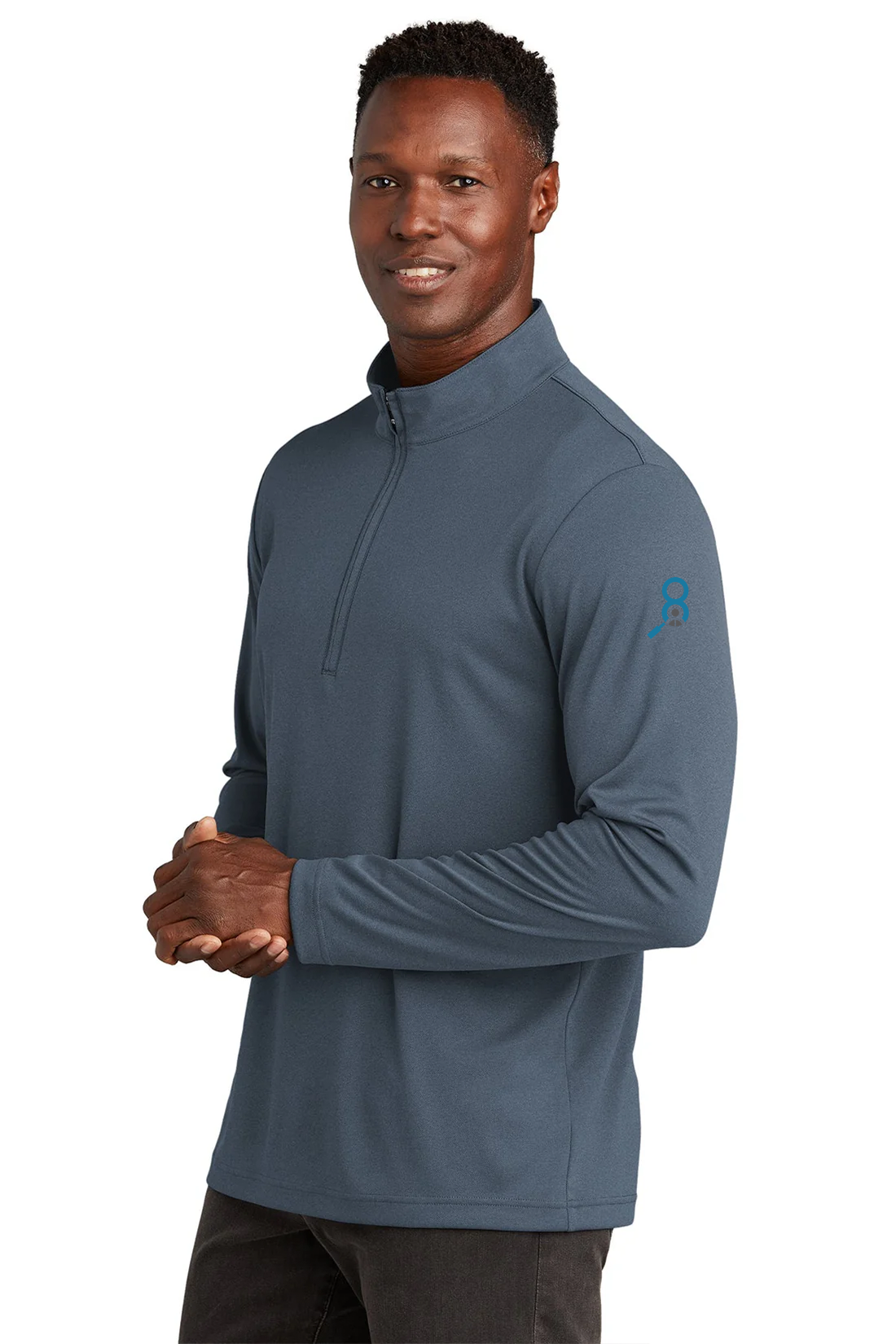TravisMathew Coto Performance Quarter-Zip, Vintage Indigo [Real8 Group]