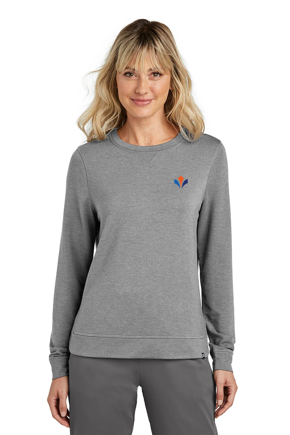 TravisMathew Ladies Crew Sweatshirt, Light Grey Heather [Zura Bio]