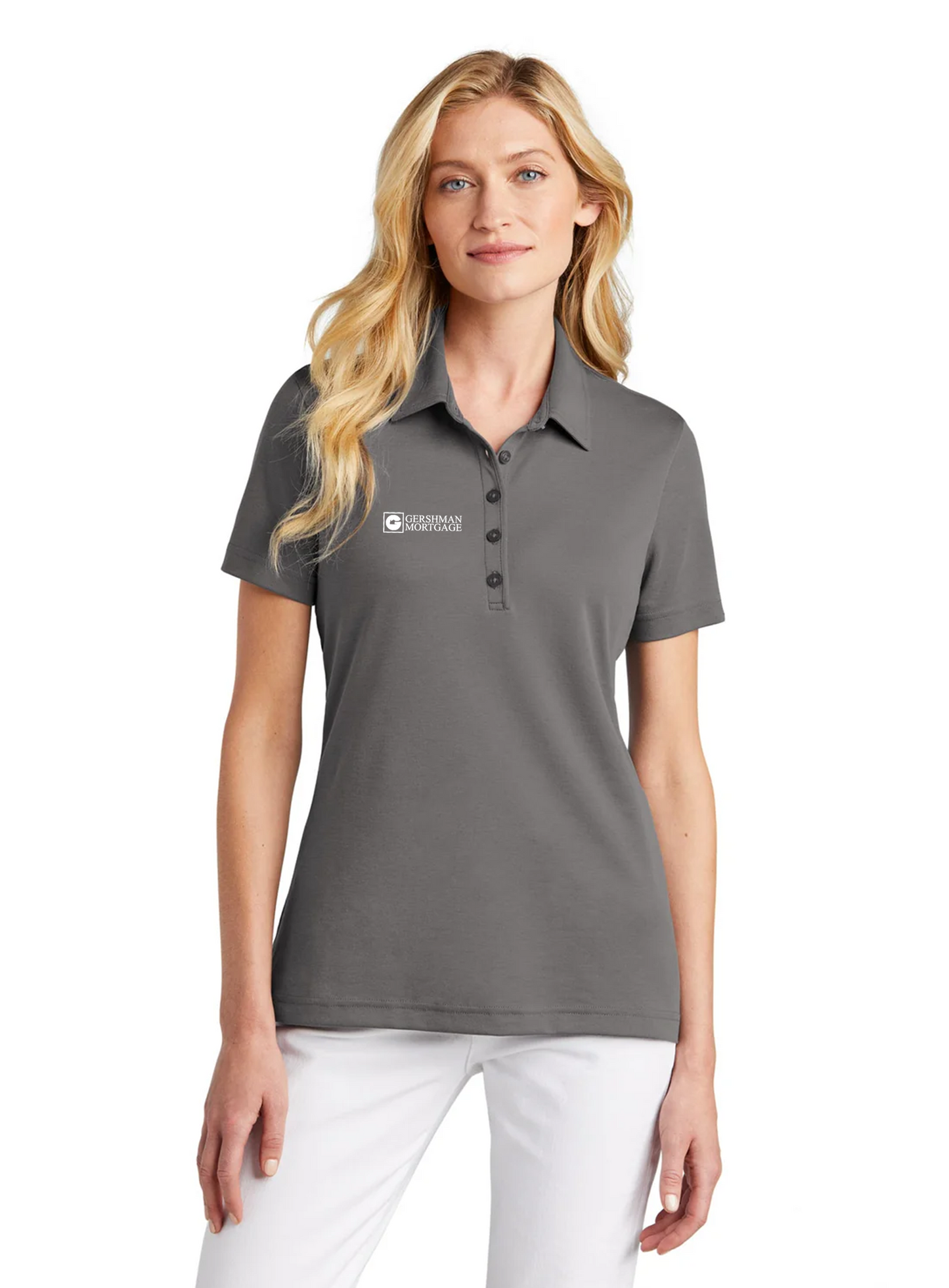 TravisMathew Ladies Oceanside Solid Polo, Quiet Shade Grey [Gershman Mortgage]