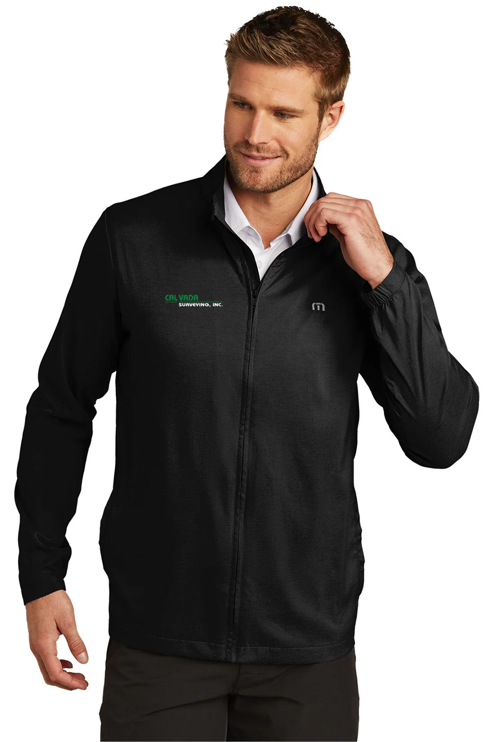 TravisMathew Surfside Full-Zip Jacket, Black [Calvada Surveying Inc]