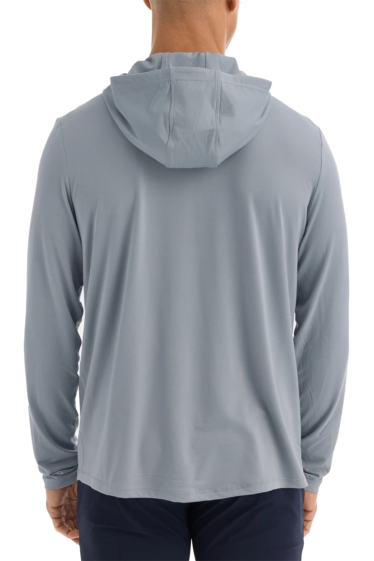 UNRL Ultra Hooded Custom Long Sleeves, Cadet Grey