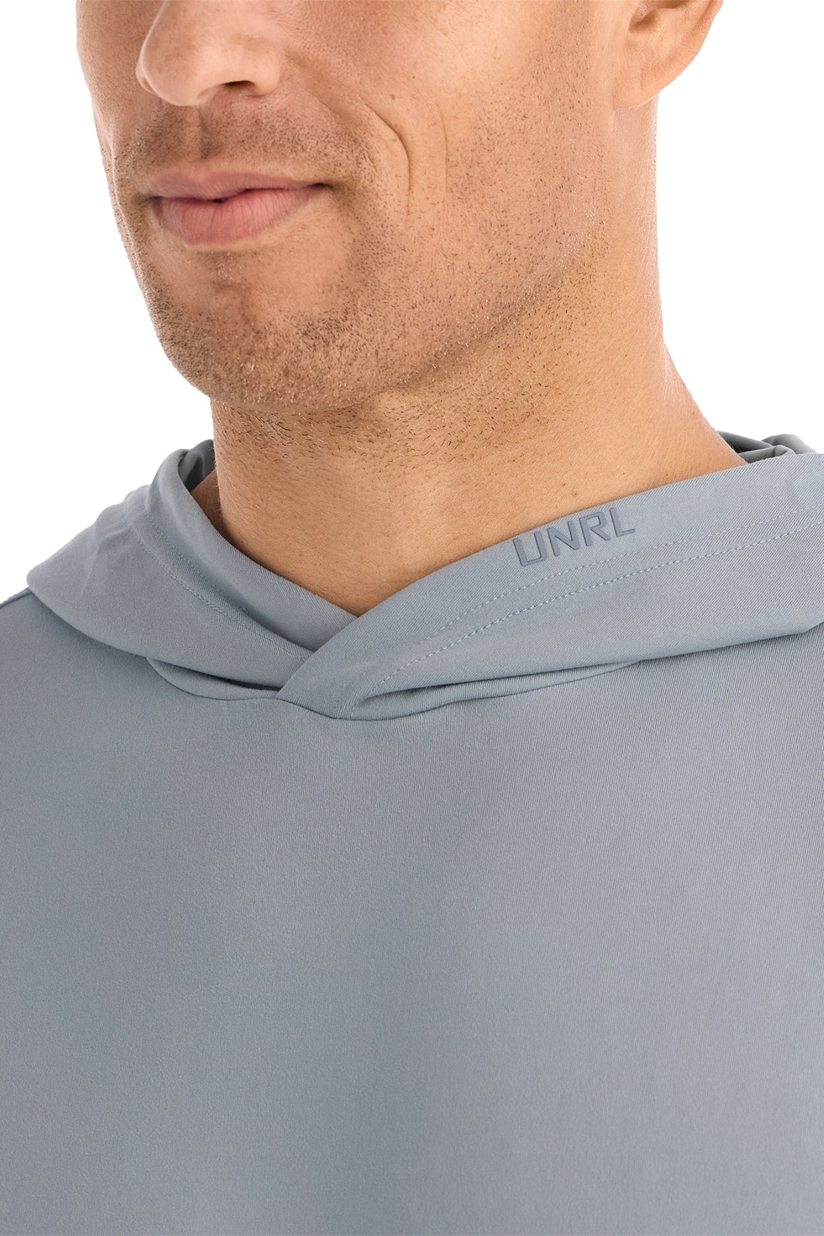 UNRL Ultra Hooded Custom Long Sleeves, Cadet Grey