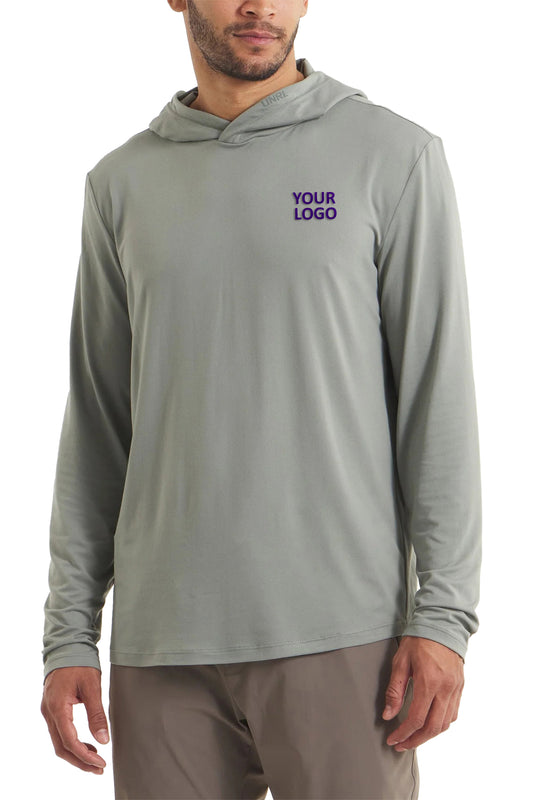 UNRL Ultra Hooded Custom Long Sleeves, Eucalyptus [Executive Construction]