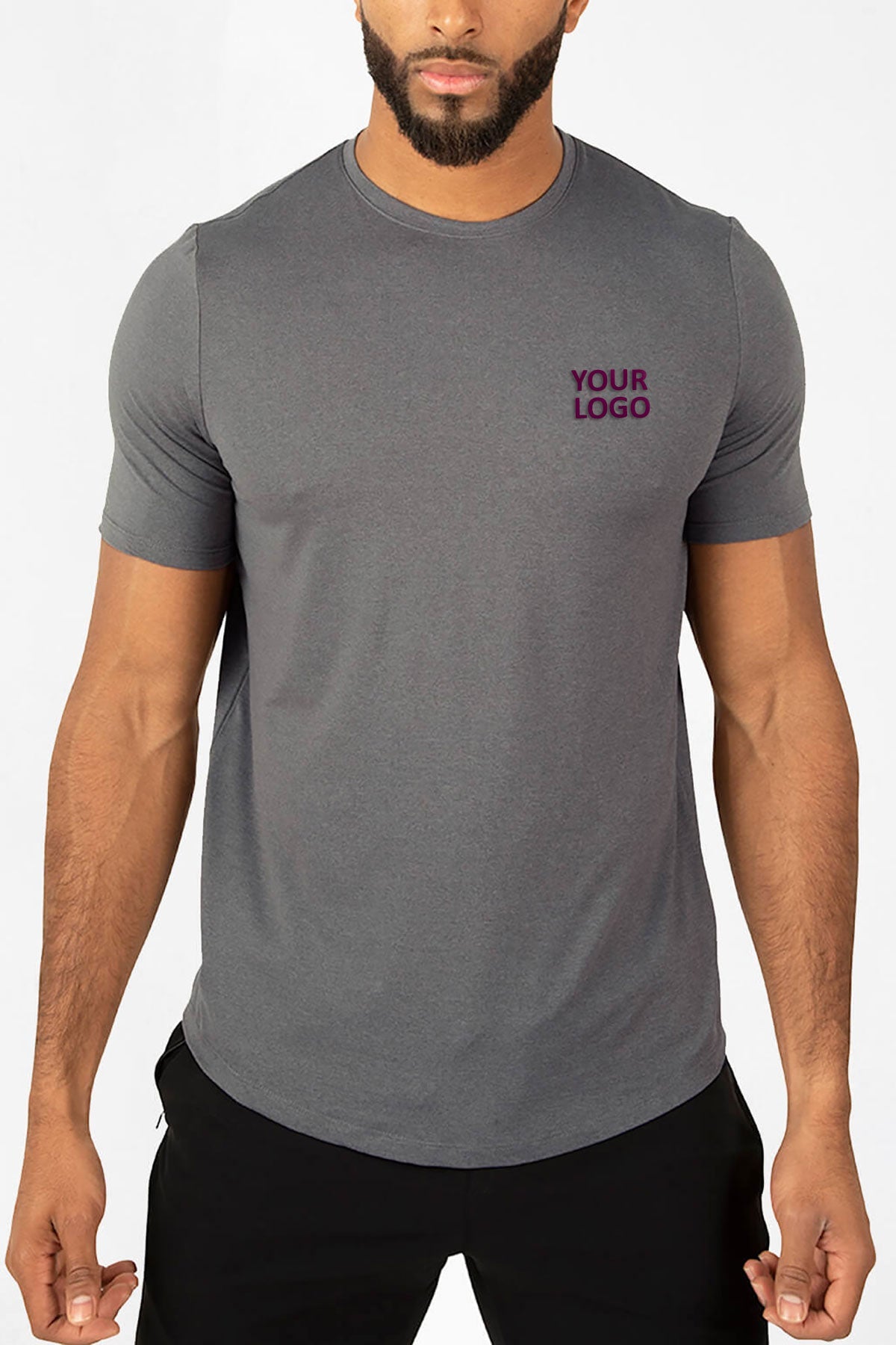 UNRL Ultra Tee Custom Short Sleeves, Heather Steel