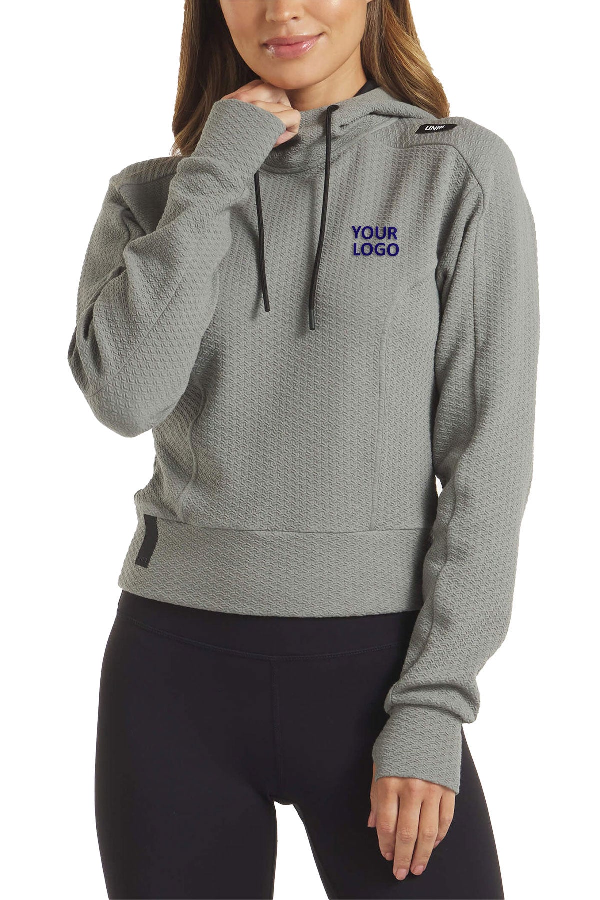 UNRL Womens Elevation Custom Hoodies, Eucalyptus