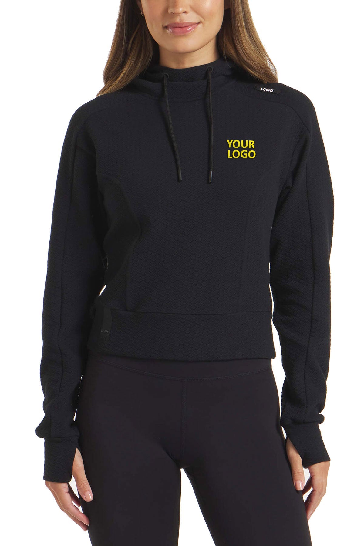 UNRL Womens Elevation Custom Hoodies, Black