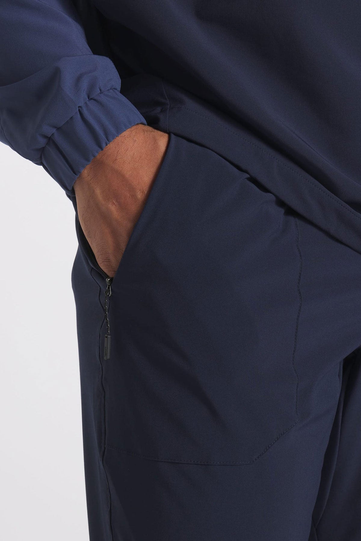 UNRL DWR Custom Track Pants, Navy [Launch]