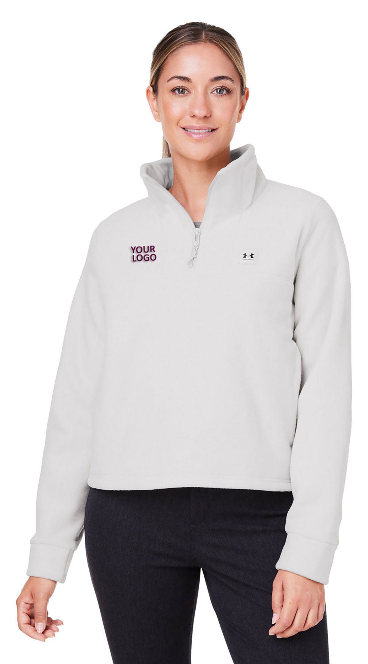 Under Armour LIMITED EDITION Ladies Expanse Custom Fleece Half-Zips, Summer White