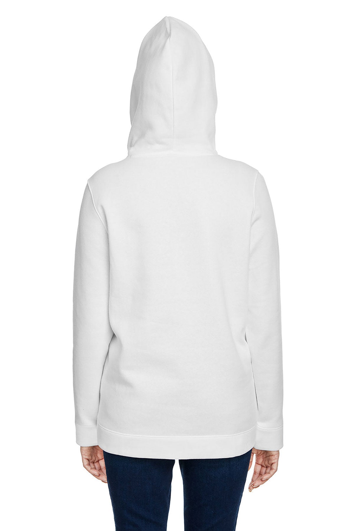 Under Armour Ladies Hustle Pullover Branded Hooded Sweatshirts, White