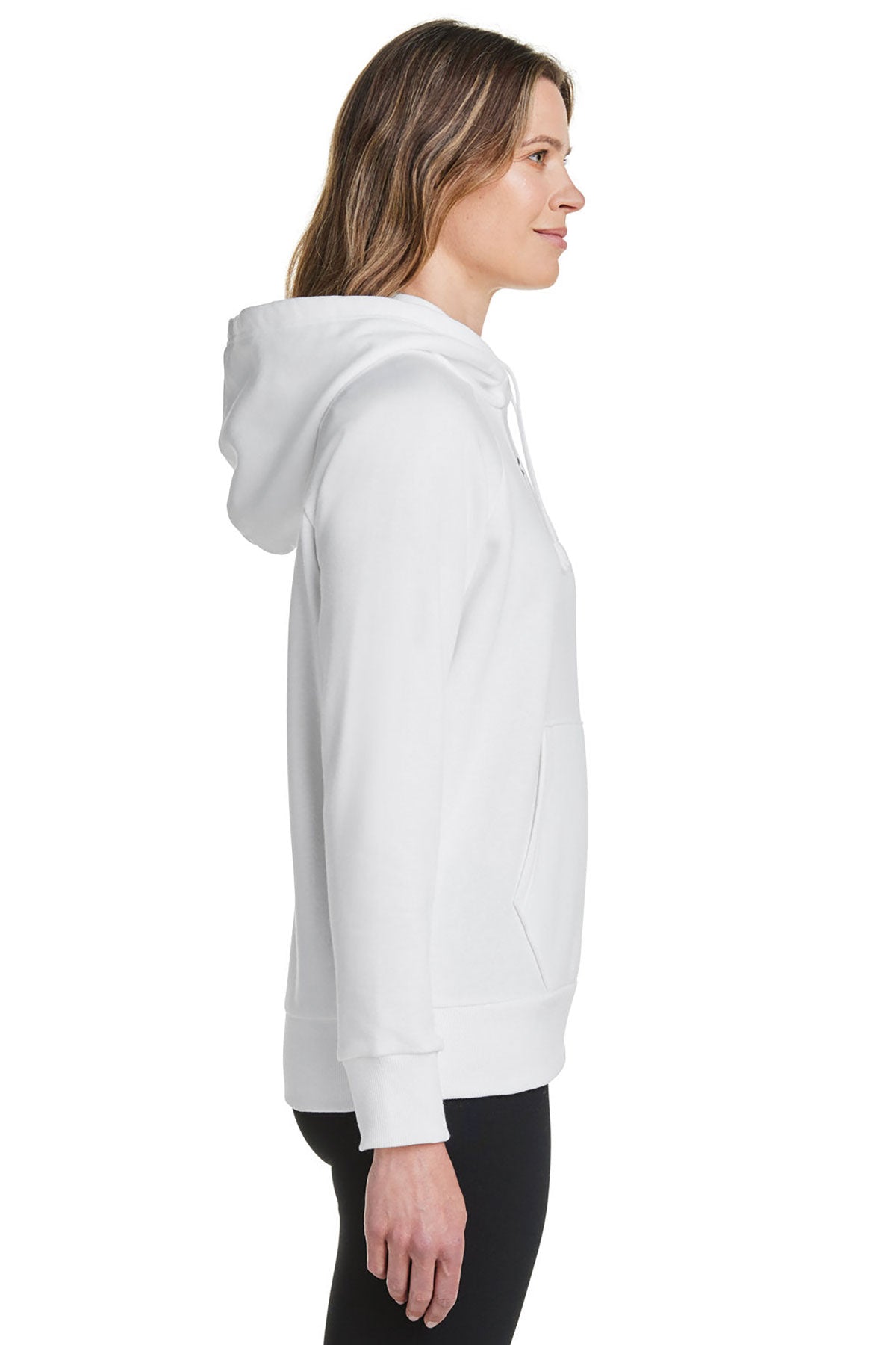 Under Armour Ladies Rival Fleece Hooded Custom Sweatshirts, White [Better World Books]