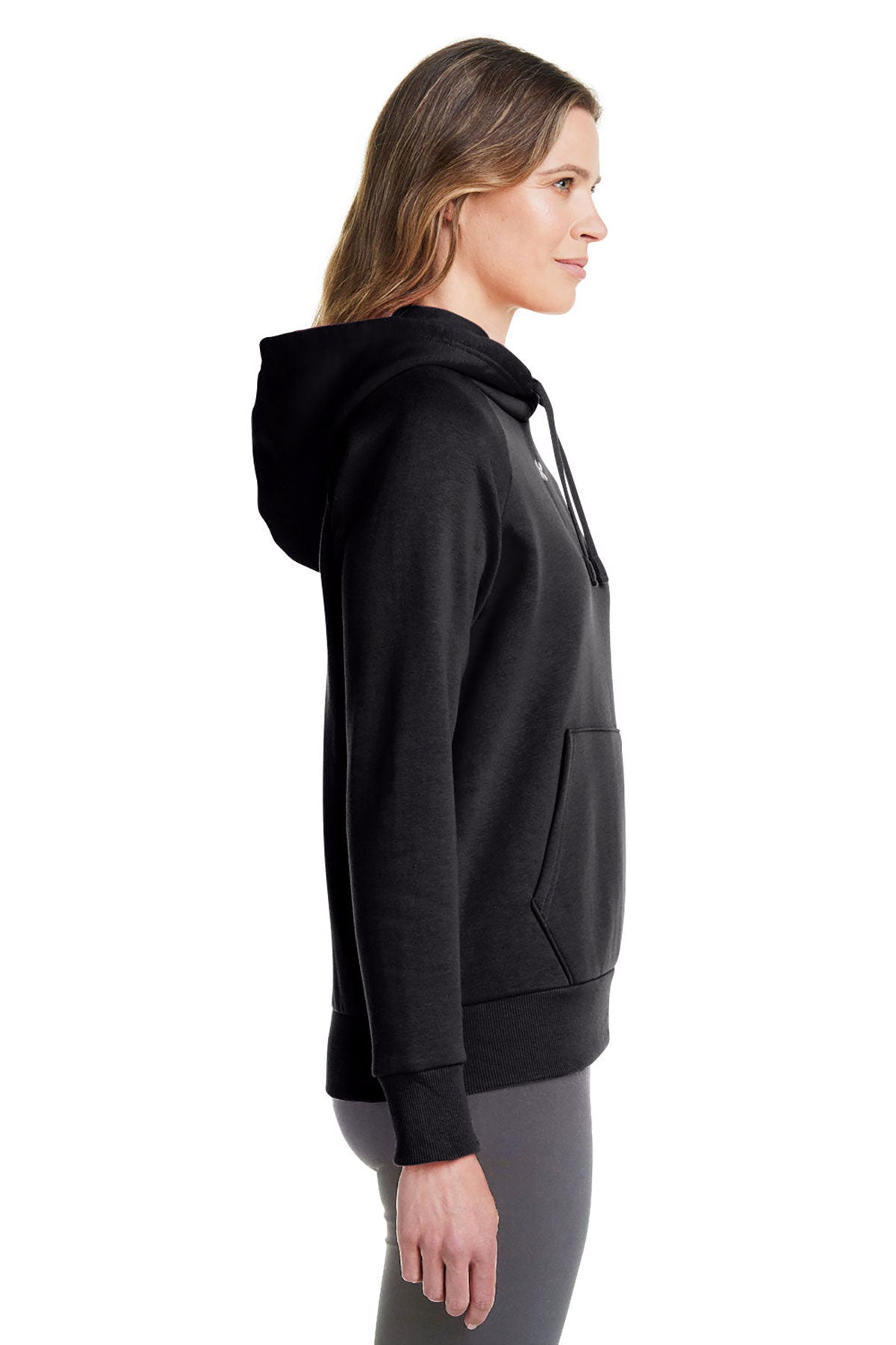 Under Armour Ladies Rival Fleece Hooded Custom Sweatshirts, Black