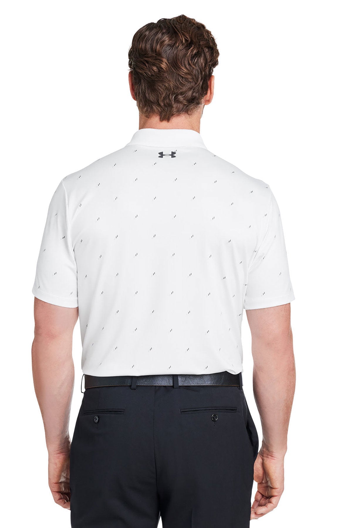Under Armour Men's 3.0 Printed Performance Custom Polos, White