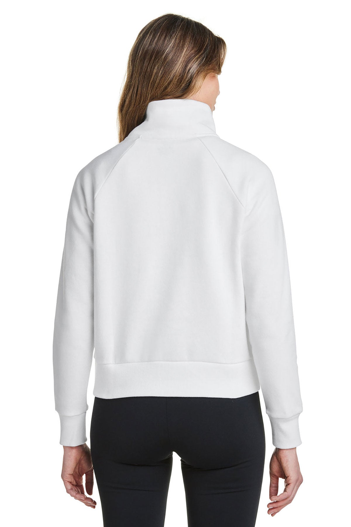 Under Armour Ladies' Rival Fleece Custom Quarter-Zips, White [New England Construction]