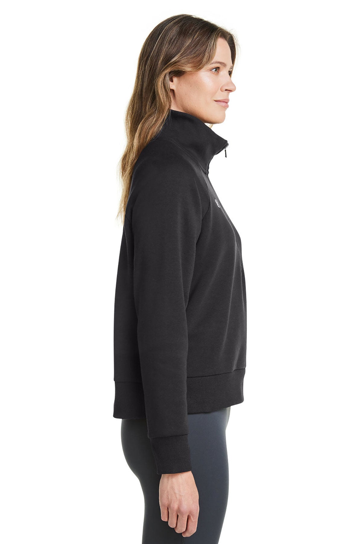 Under Armour Ladies' Rival Fleece Custom Quarter-Zips, Black