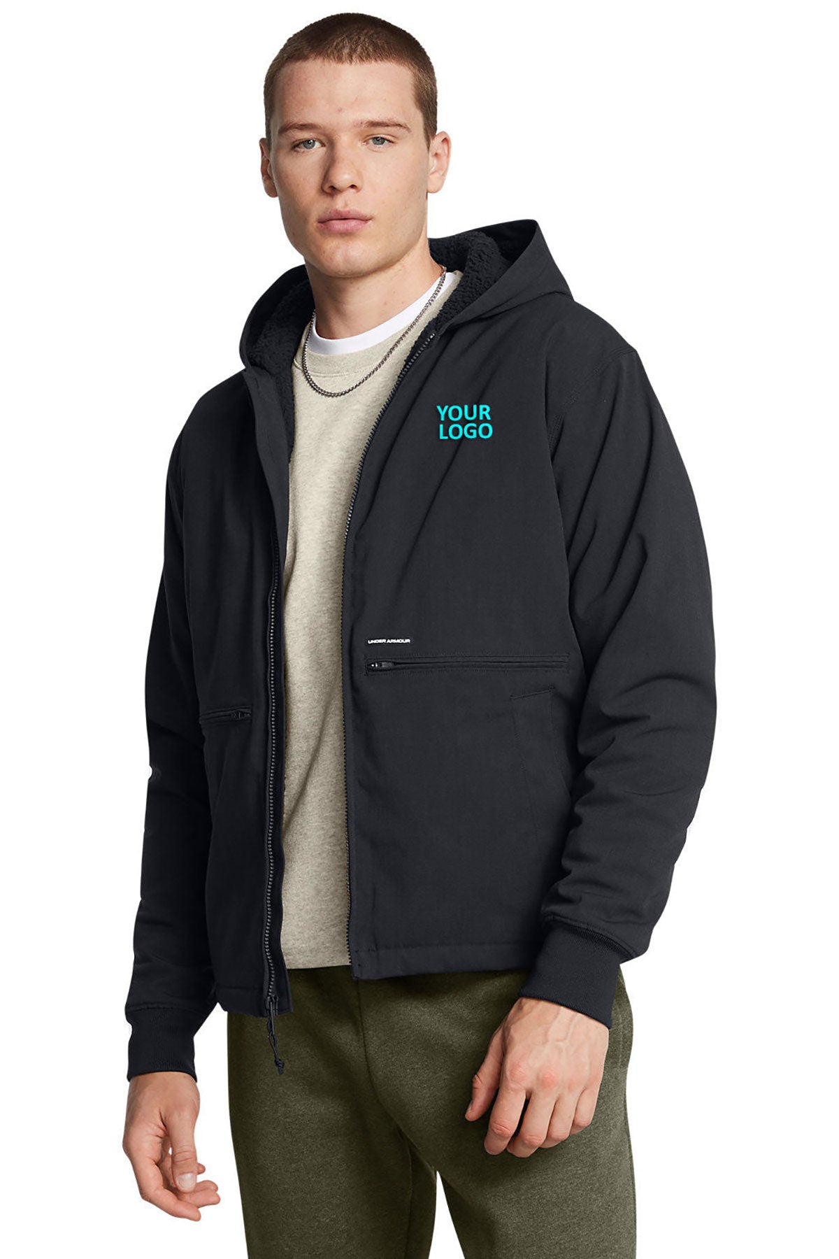 Under Armour Black 1387568 custom logo jackets