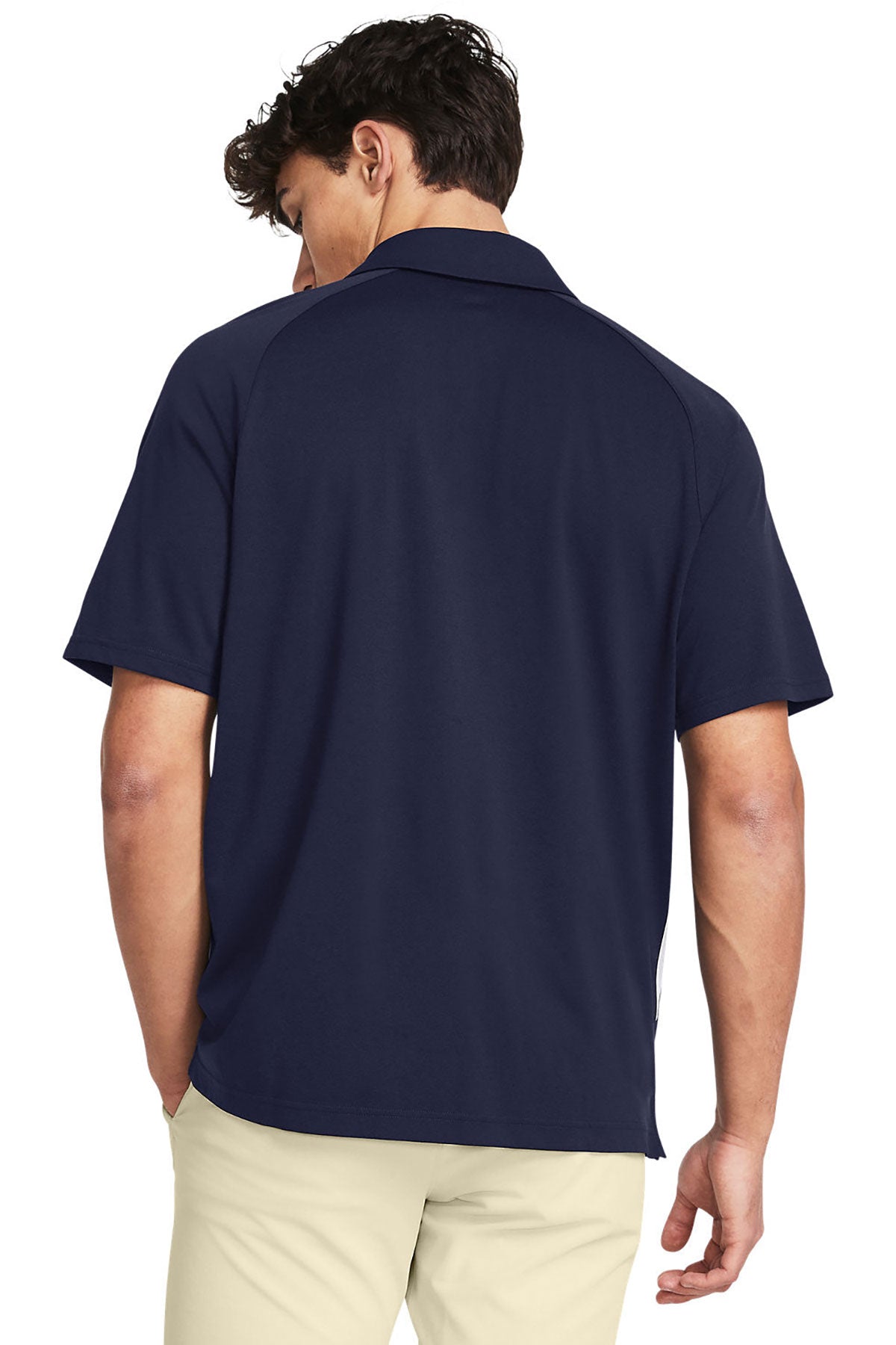 Under Armour Mens Title Custom Polos 2.0, Medium Navy