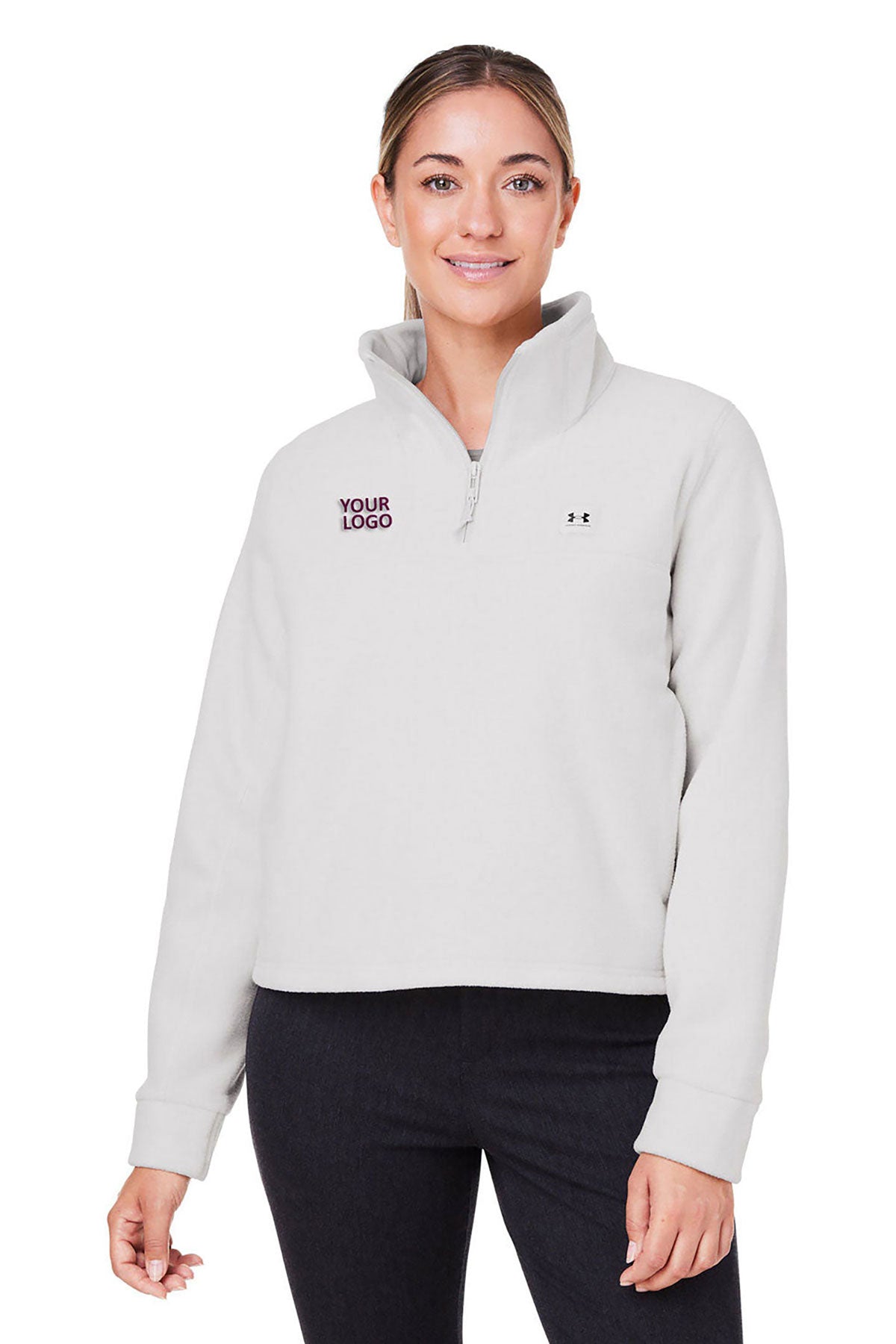 Under Armour LIMITED EDITION Ladies Expanse Custom Fleece Half-Zips, Summer White