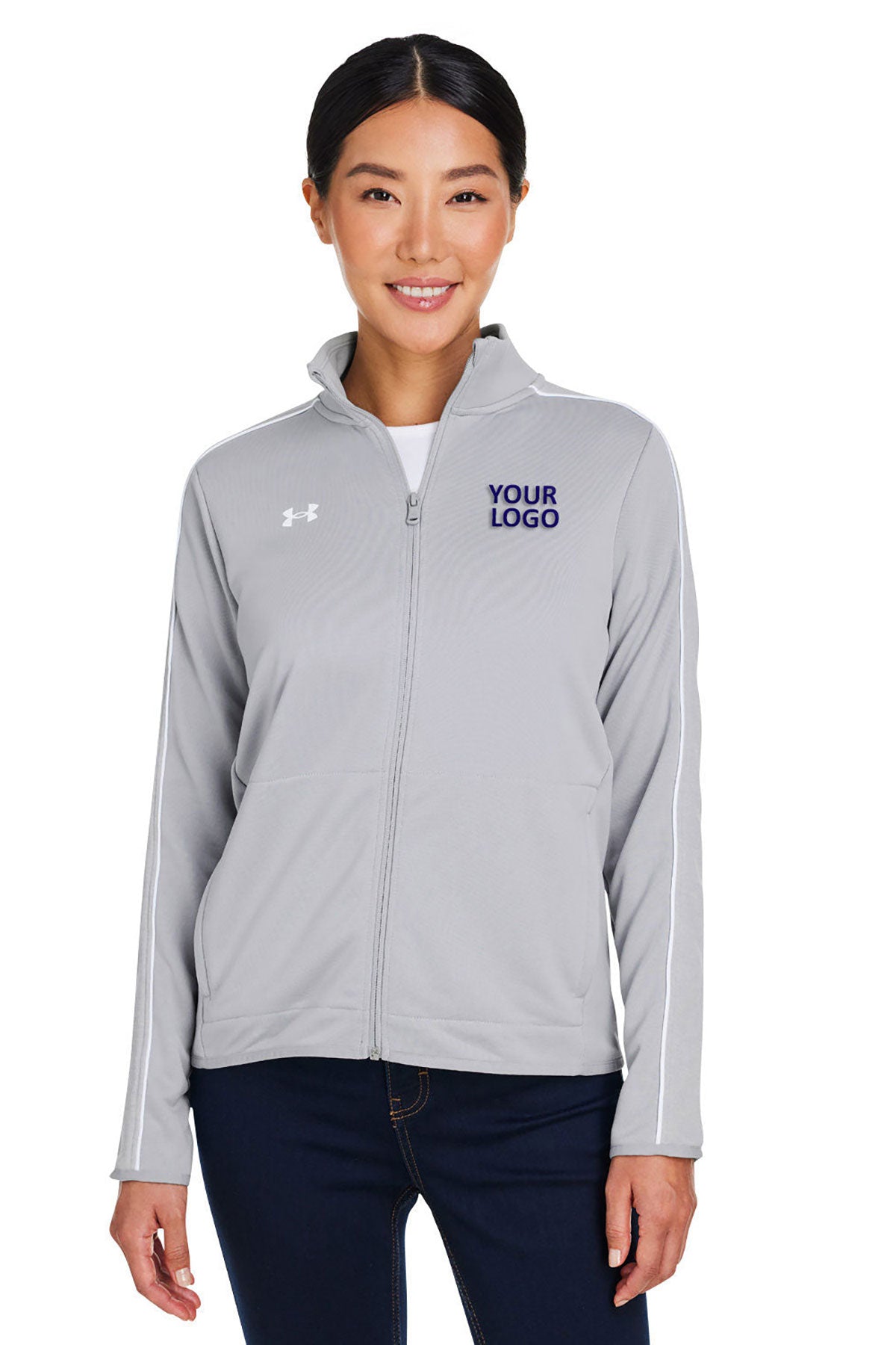 Under Armour Ladies Command 2.0 Custom Full-Zips, Medium Grey