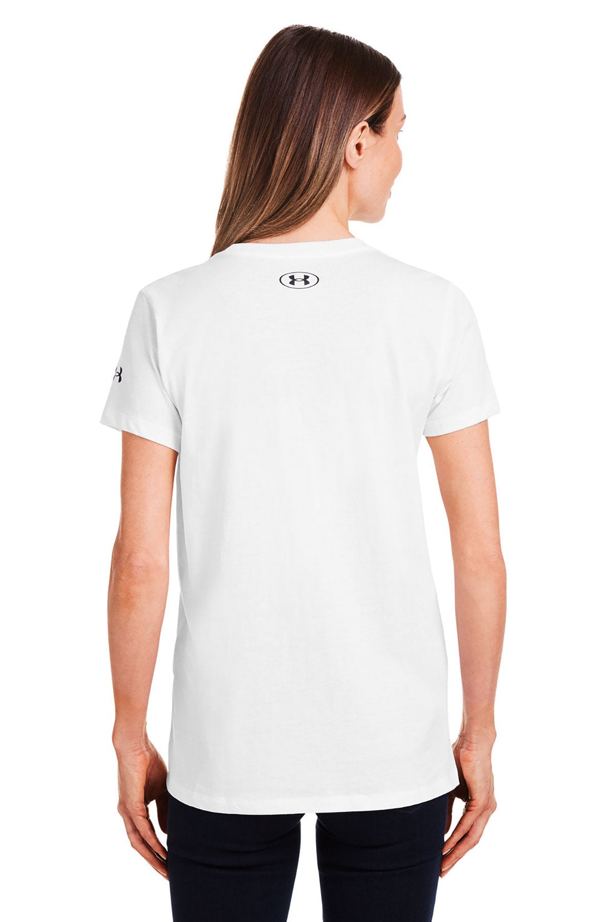 Under Armour Ladies Athletic 2.0 Custom T-Shirts, White [Milford Mining Company Utah]
