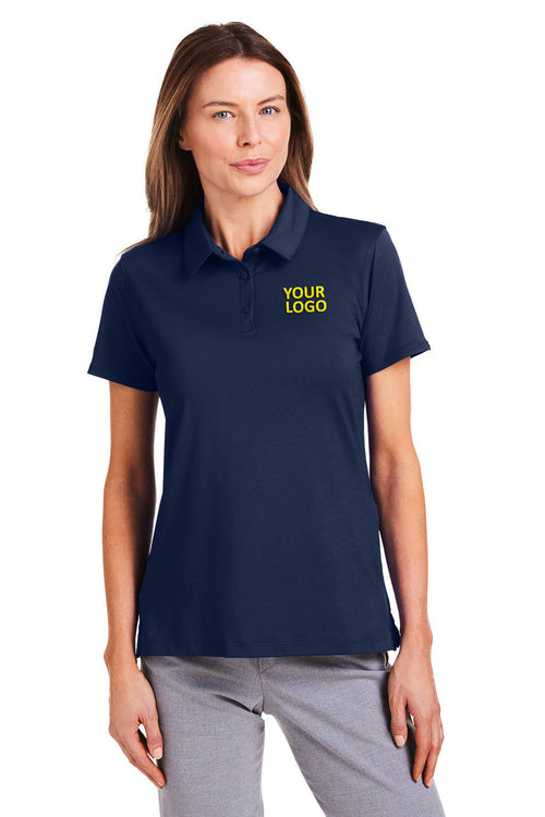 Under Armour Mens Custom Recycled Polos, Medium Navy